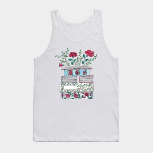 Blooming Stack of Books Tank Top